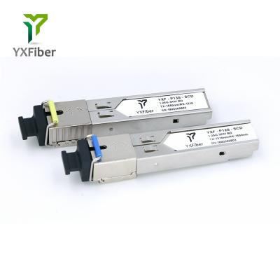 1000base módulo ótico do transceptor do SC DDM da fibra do wdm Sfp 3km 1310nm/1550nm SMF
