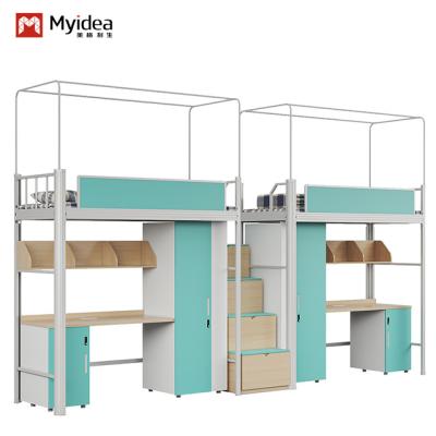 Cama de banho de cápsula acessível e confortável com escadas de cores vivas para albergues