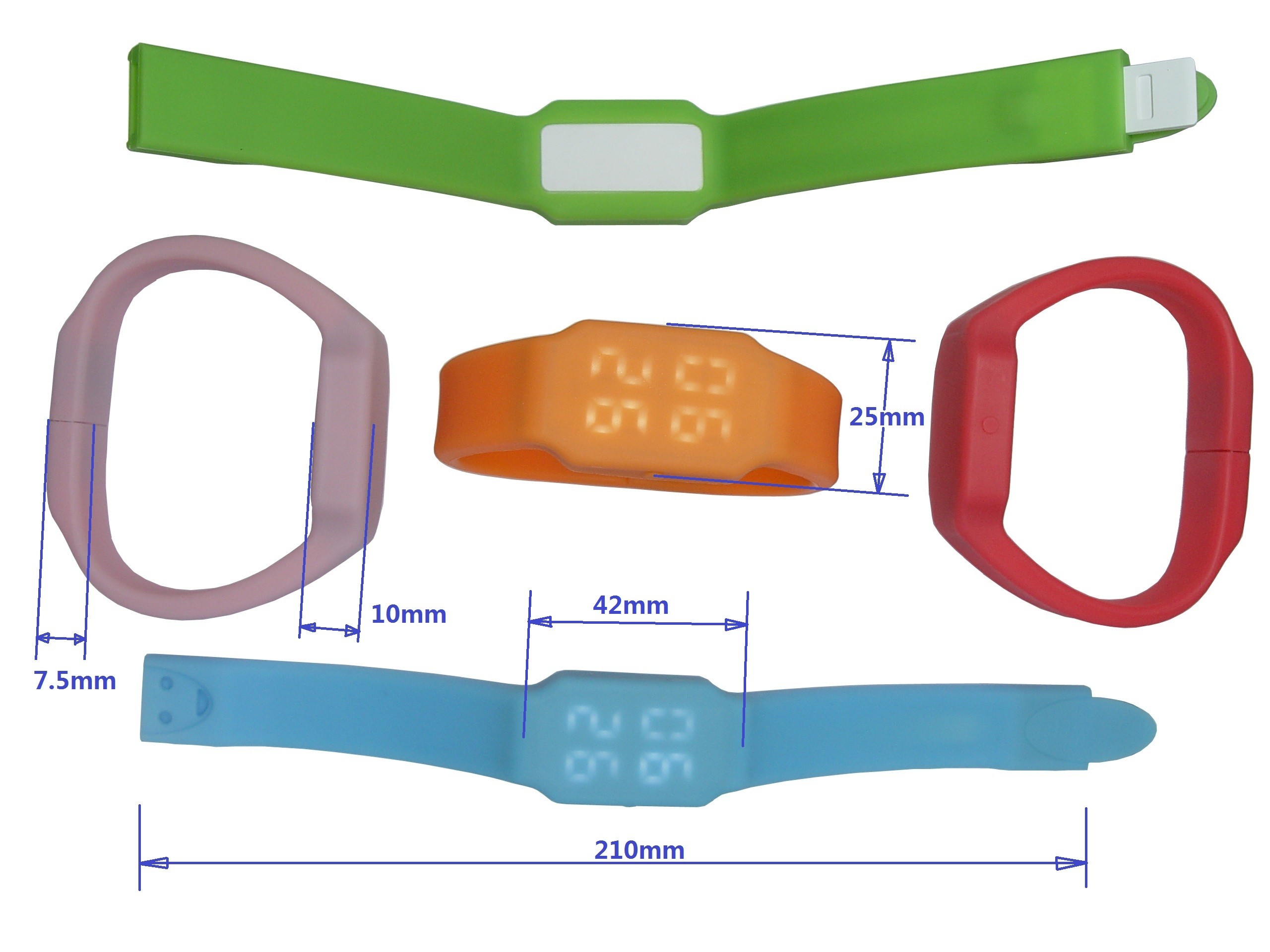Водоустойчивый UDP браслета ручки памяти силикона внутри usb 256GB 128GB wristband