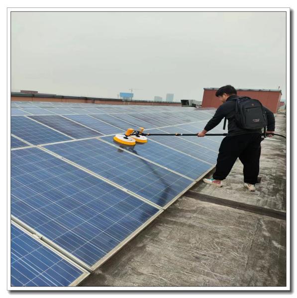 WLS-4 Wanlv Sunny Portable Solar Panel Roller Brush Dry and Water Cleaner PV Module Cleaning Machine Clean Systems