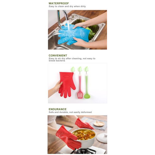 MAX Heat Silicone résistant GRILLENT TOUT ENTIER griller des gants pour faire cuire le Potholder de cuisson de barbecue