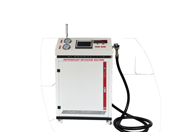 Automatic R134a Refrigerant Filling Equipment Chiller Heat Pump Refrigerant Ac Gas Charging Macine