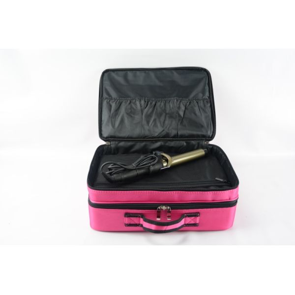 Сумка красоты Оксфорда с двойным случаем поезда макияжа ткани молнии для художника подняла косметическая сумка организатор 3 слоев