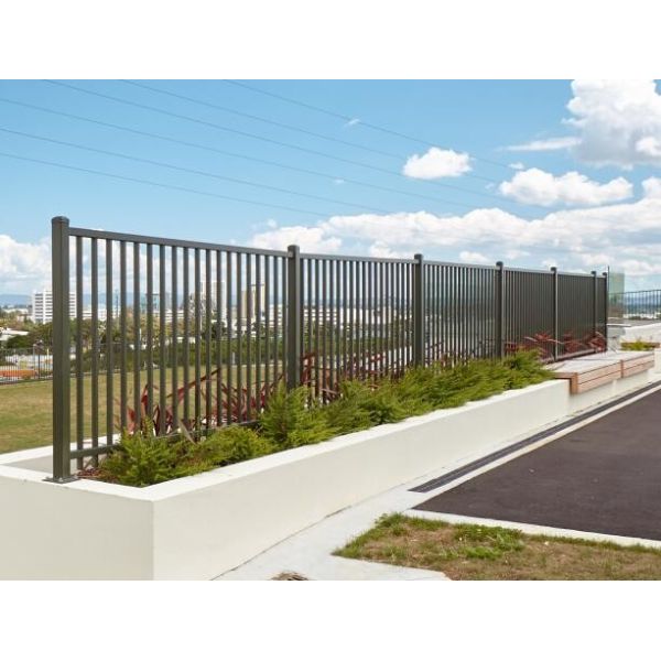 Durable Flat Top Metal Tubular Fencing Lightweight Pool 1.2m Tall