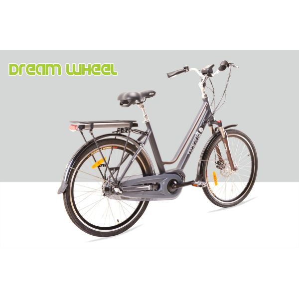 36V 250W City Mid Motor Electric Bike EN15194 25km/H Disc Brake For Front