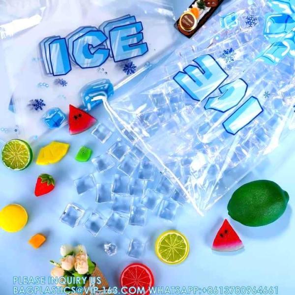 15 Lb. Plastic Drawstring Ice Bags 14 X 24 Inch Heavy-Duty Plastic Ice Bags With Plastic Draw String 2.8mil