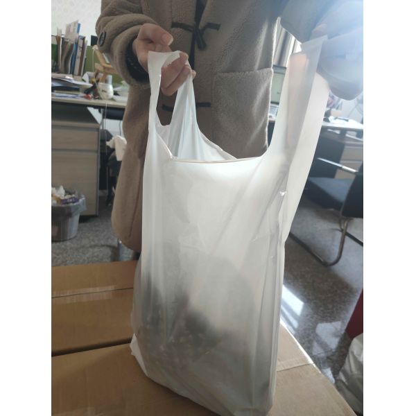 Расстворимая в воде хозяйственная сумка 25mic 200mic футболки PVA для супермаркета