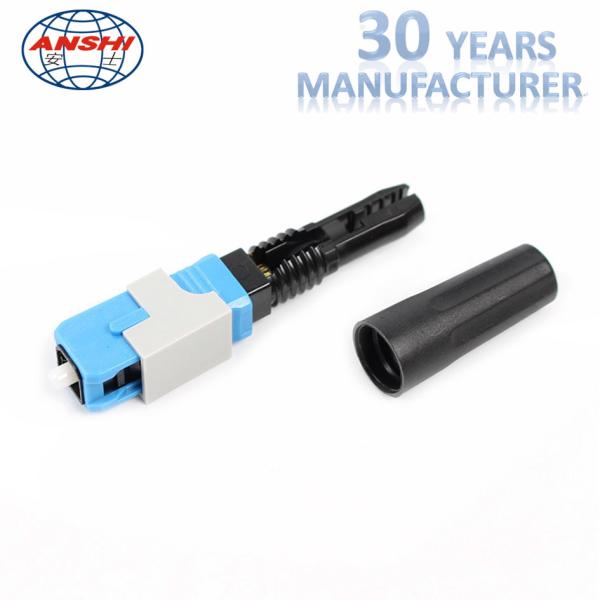 Conector rápido de comprimento de onda de trabalho SC Acessórios de cabos de fibra UPC para sistemas FTTH