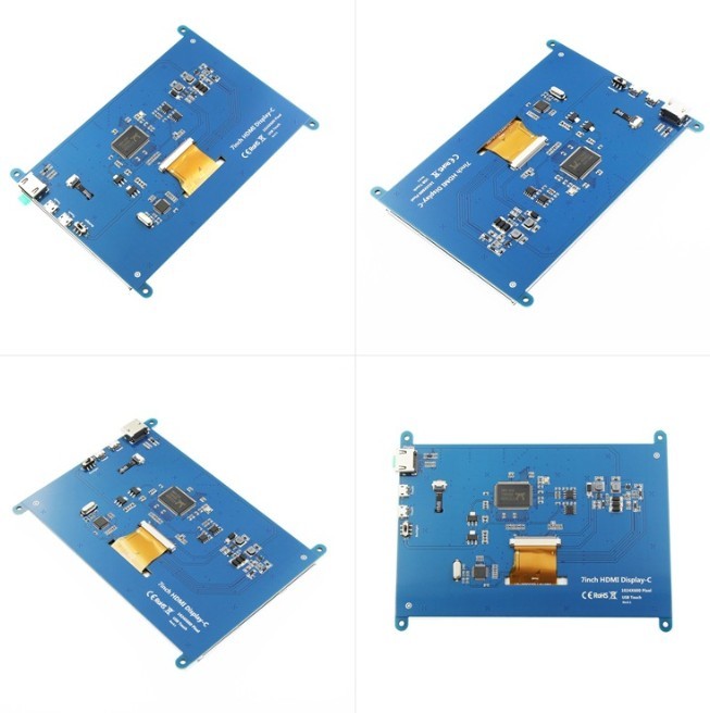 800×480 7 экран касания дюйма HDMI емкостный для поленики Pi