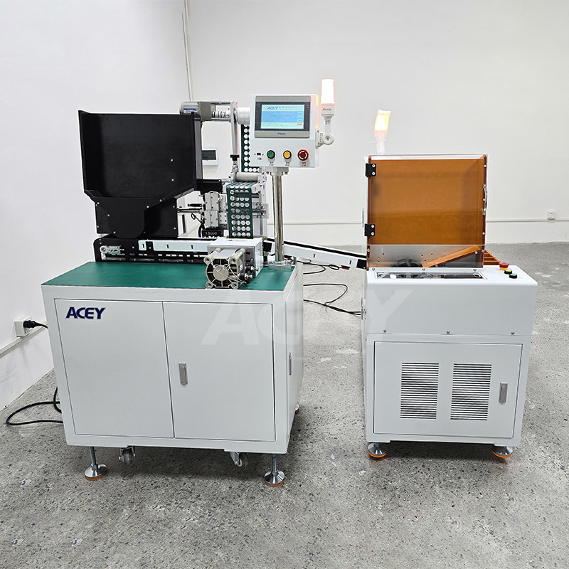 Automatic 2 In 1 Battery Insulation Paper Pasting Voltage IR Sorting Machine