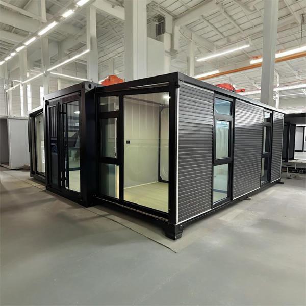 Double Wing Prefab Expandable Container House Contemporary Design Style