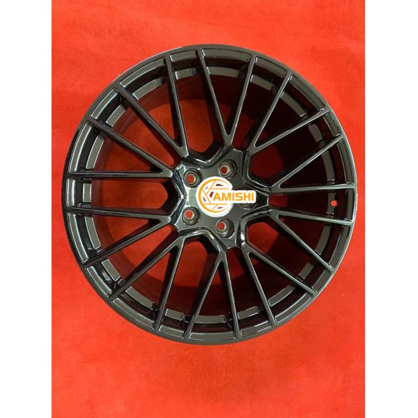 ET46 9.5J 21 Inch Black Alloy Wheels Rims For Porsche Multi Spokes