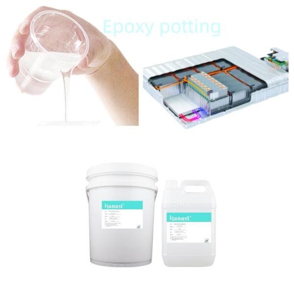 Two Component Epoxy Potting Compound Resin Thermal Conductive Clear Black Liquid