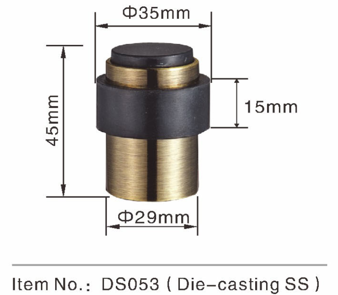 Type arrêt de dôme de porte fixé au mur solide d'acier inoxydable d'arrêts de porte intérieure