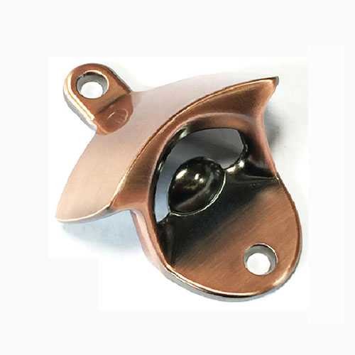 Unique Design Die Casting Zinc Alloy Antique Copper Bar Wall Mountable Beer Bottle Opener, Blank Engrave Logo