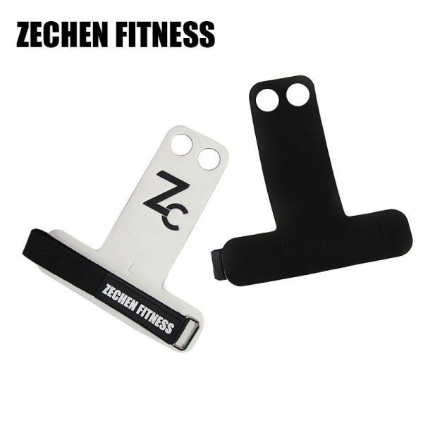 Suede Microfiber Leather Gymnastic Grips 2.25 Mm Weight Lifting Wrist Straps 2 Holes Whit