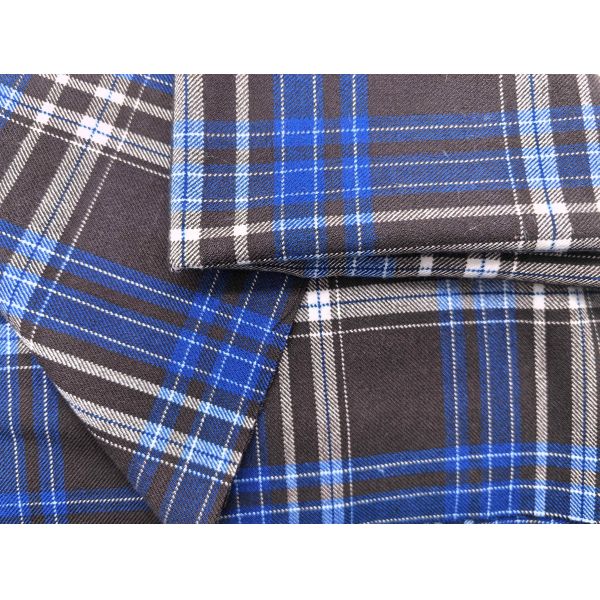 255GSM Direct Sale Anti Wrinkle Plaid Shirt Fabric Durable Easy Care for Business Casual Wear