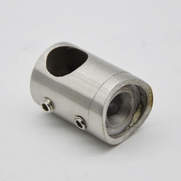 Left side Post Connector to tube for railling, Satin or Mirror finishing, SS304