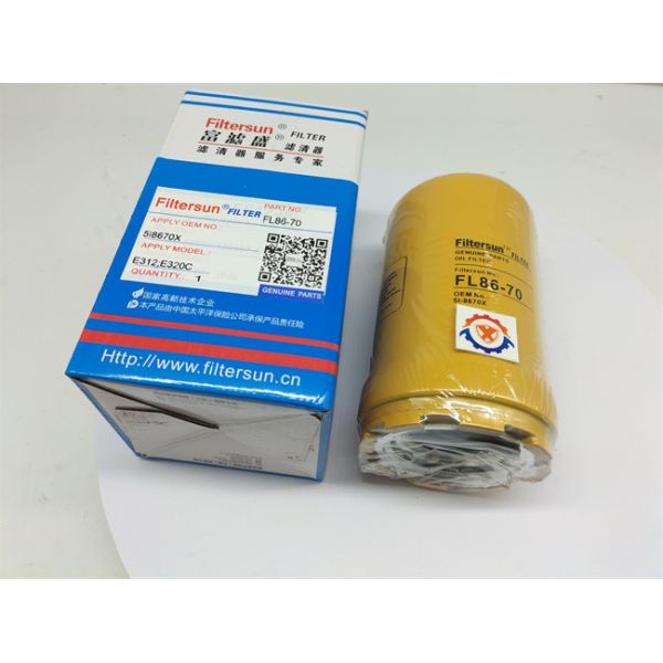 Diesel Oil Excavator Hydraulic Filter FL86-70 5I8670 High Efficiency