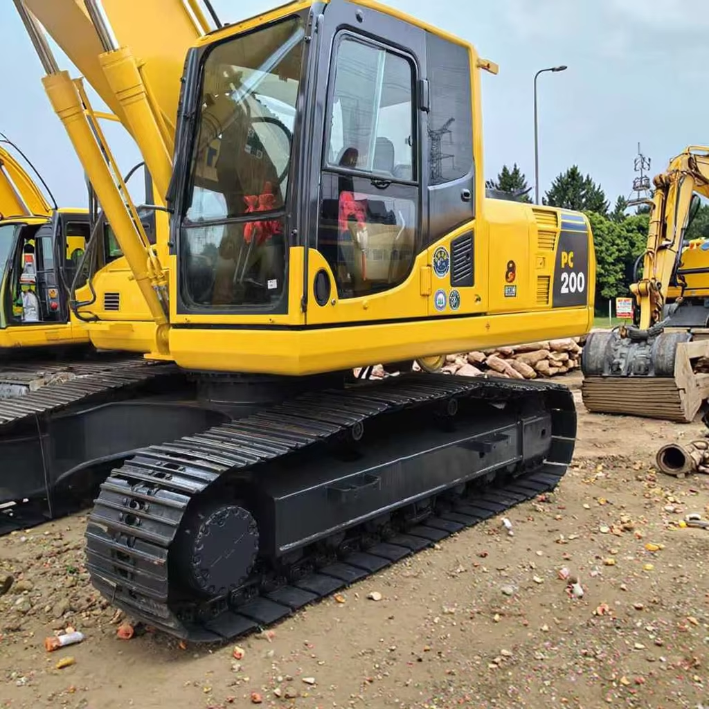 Used 2021 Year Komatsu PC200 Crawler Excavator Hydraulic Digger For Construction Sites