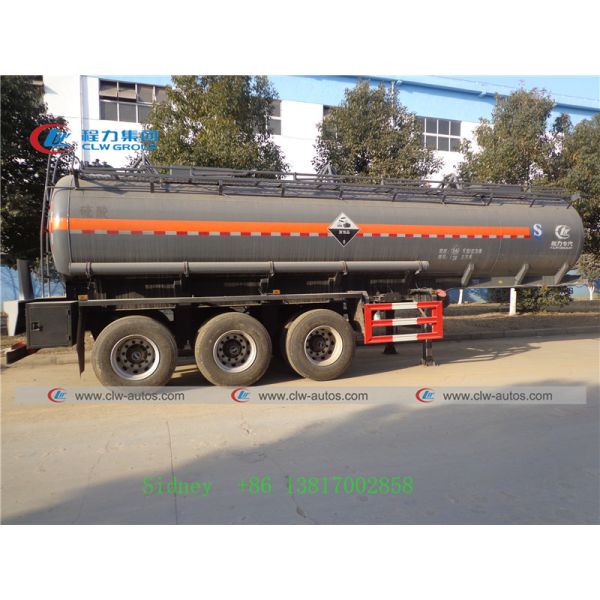 трейлер танка масляной серной кислоты хлористо-водородной кислоты цапфы 24000L 3 жидкостный