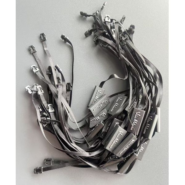 100 Pieces Black Hang Tag String Plain Rectangle Durable Strong Suitable for Garment Accessories Packaging and Labeling