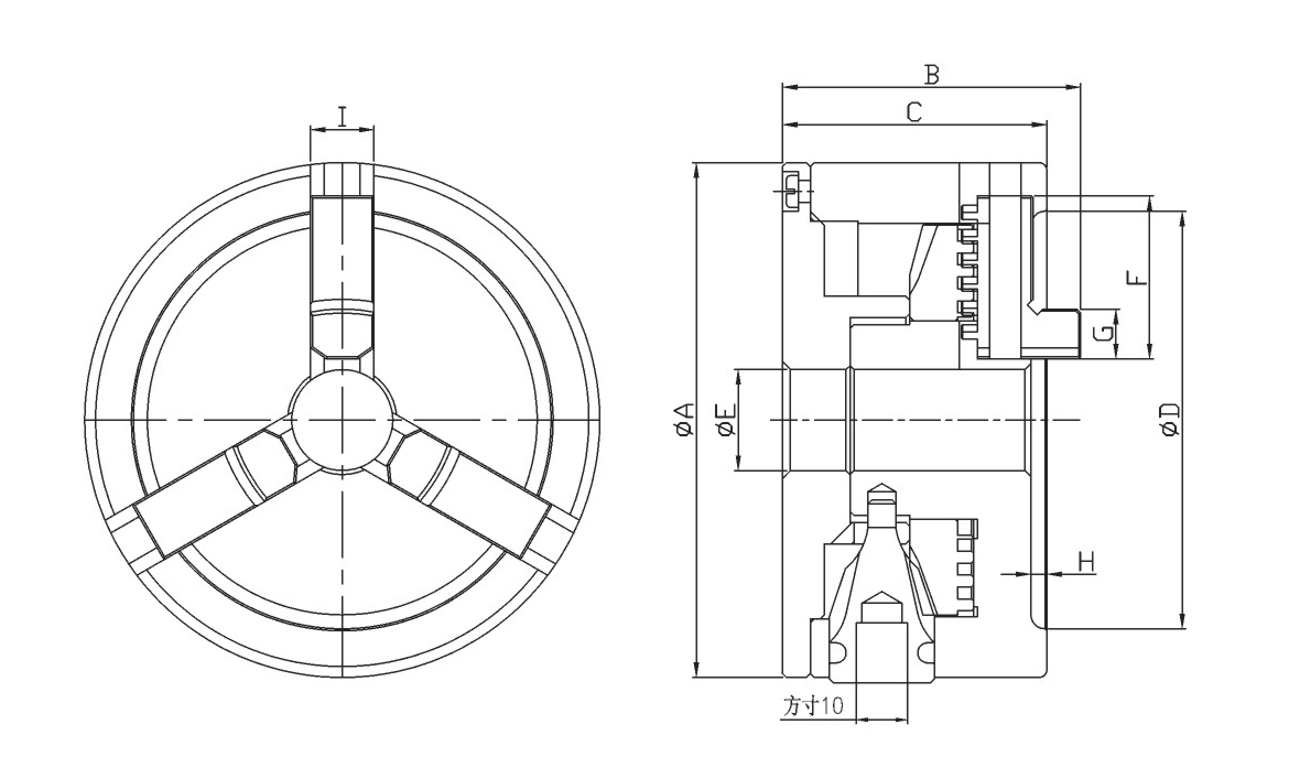 Stable 3 Jaw Self Centering Chuck With High Precision Design
