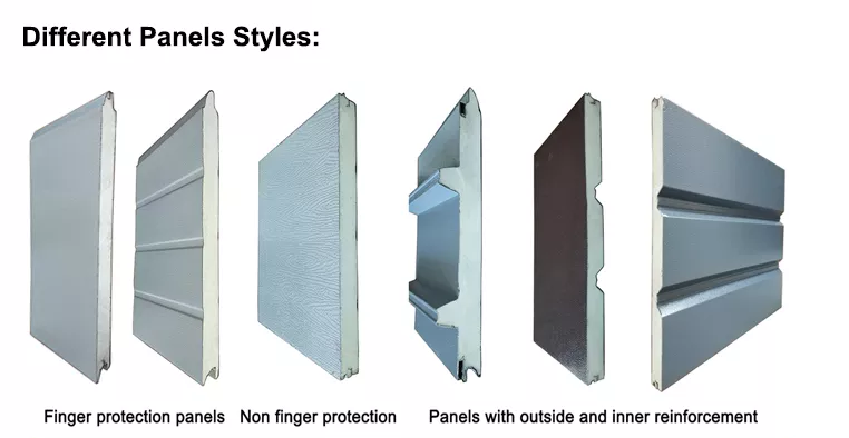 Коммерчески изолированный гаража дверей панели сэндвича щиток сползая 0.6mm секционного надземный