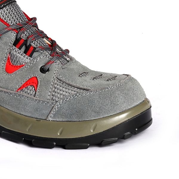 Shengjie Metal Eyelet Leather Mesh Противоскользящая и нефтяная рабочая функция Спортивная PU мужская обувь безопасности