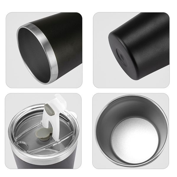 8oz/12oz Customized Double Wall Stainless Steel Mug Stainless Steel Vacuum Insulated Tumbler With Plastic Bpa Free Lid Easy To Clean