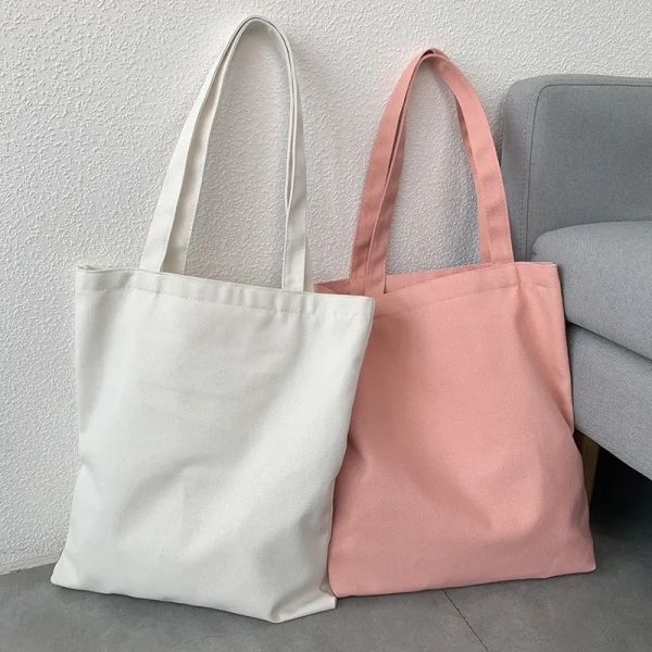 12oz Original Cotton Canvas Plain Tote Bag with Customized Logo Eco Friendly Totebag