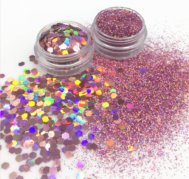 Glitter Art Bulk Holographic Glitter Colorful Glitter Polyester PET Craft Chunky for Christmas Decoration