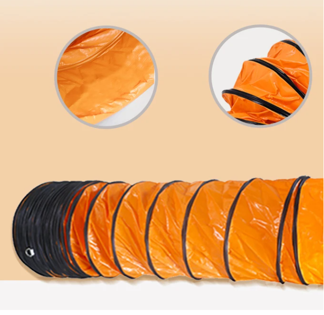 High Temperature Canvas Steel Wire Expansion Hose Smoke Exhaust Fan Soft Air Pipe