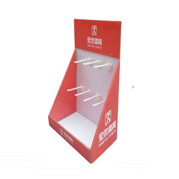 Customized Eco Friendly Printing Paper Corrugated Rack Tray Stand for Retail Shops