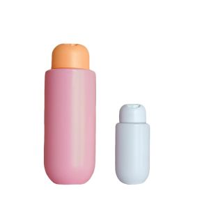 60ml to 300ml Recyclable Matt Surface HDPE Bottle with Disc Top Cap for Lotion and Cosmetic Packaging