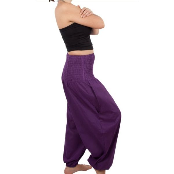 Purple Summer Women Jumpsuits And Rompers , Eco-Friendly Trousers