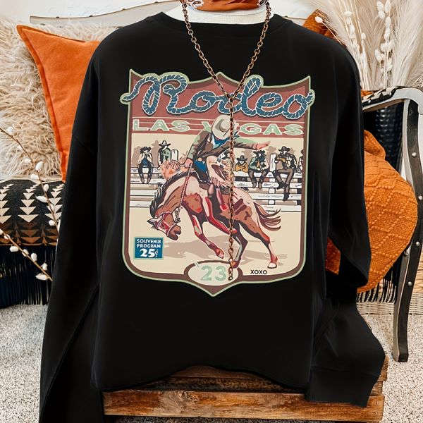 Casual Style Long Sleeve T-Shirt with Straight Hemline for Daily Wear in Fall/Winter Season