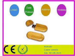 capacidad grande AT-101Q de memoria USB de madera