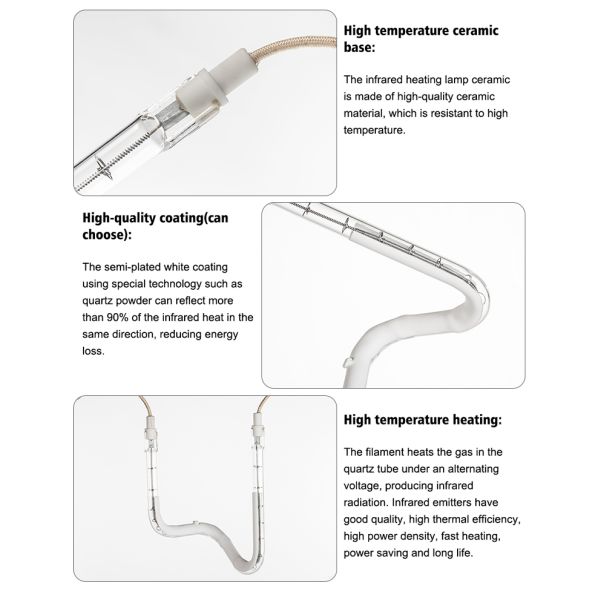 Customizable 3D Shape Infrared Heating Element Tube with 150-6000W Power and 45-480V Voltage