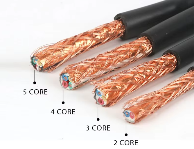 Copper Wire Braided Shielded Control Cable KVVP NYCY Flame-retardant CU/PVC/CWS/PVC Cables