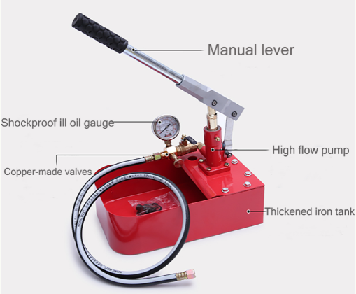 10MPA 16ML 50 Bar Hydro Test Pump Easy Operation And Maintanance