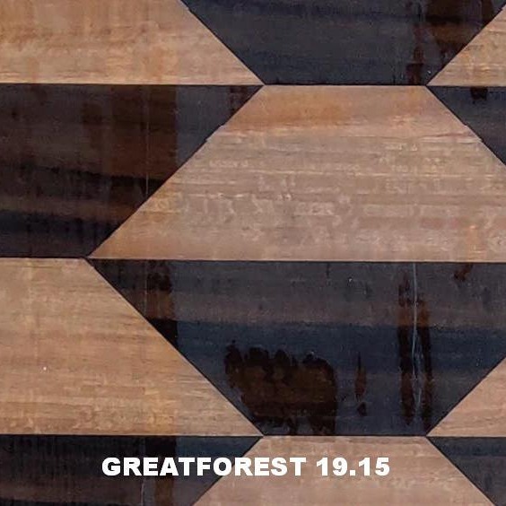 Artistic Parquet Wood Veneer Geometric Aesthetic Feeling Popular Geometric Figures 0.50mm Thickness For Wooden Door