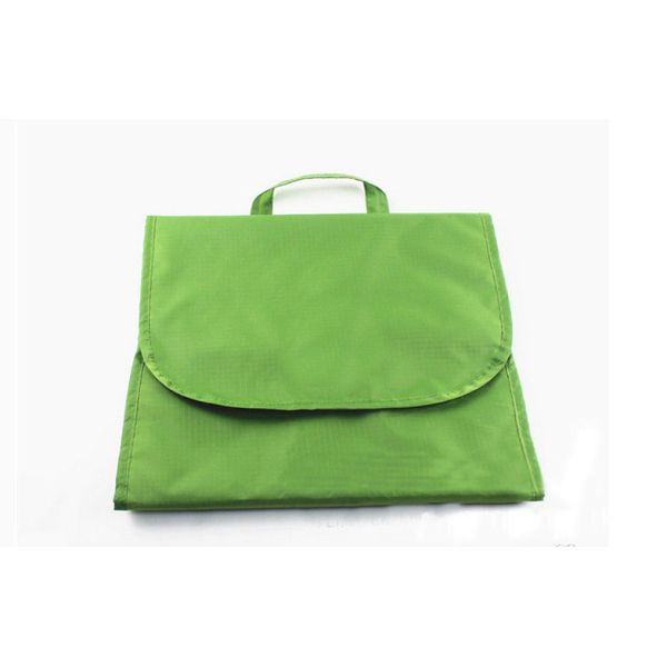Green Portable Travel Organizer Bag Oxford Cloth Transverse Square Style
