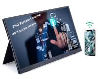 Fhd Ips LCD Ecrã externo de laptop portátil Hd-Mi Wi-Fi sem fio de 15,6 polegadas Suporte USB tipo-C