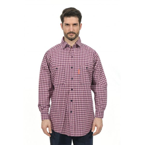 Пряжа покрасила напечатанную огнезамедлительную рубашку шотландки рубашки 210gsm 260gsm FR работы для сварщика