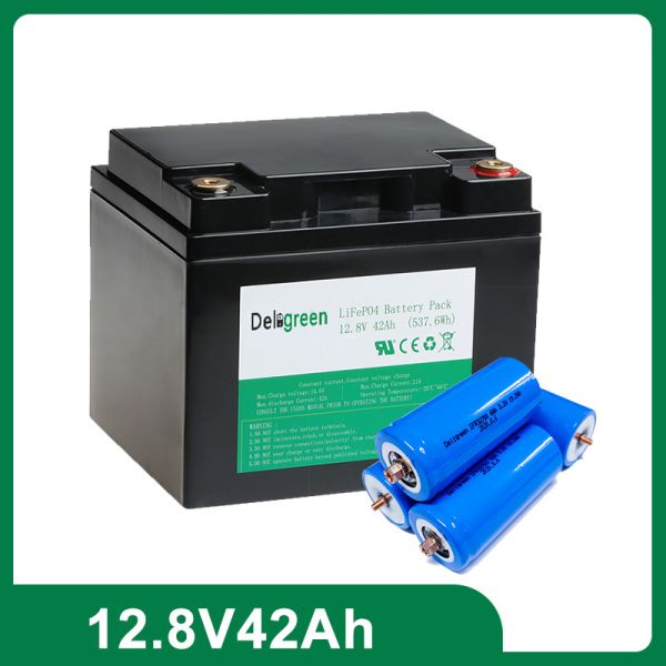 42AH 12V Lithium Iron Phosphate Battery with 2000 Cycles and Built-in BMS for Solar Systems