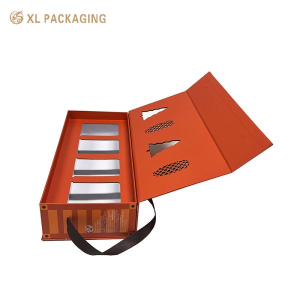 Custom Printed Thick Recyclable Cardboard Bakery Gift Box with Magnetic Book-Style Closure and Aluminum Foil Insert