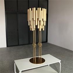 Ouro Prata Casamento Centrais Flor Estand à Venda Tubos de Metal Branco