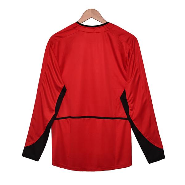 Retro Home Long Sleeved Football Jersey for Manchester United 2002-2003 Season