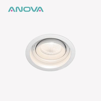Quadro comercial de holofotes recortados de 75 mm de alumínio GU10/MR16